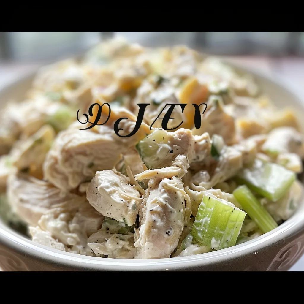 Classic chicken salad served on a croissant and in a bowl.