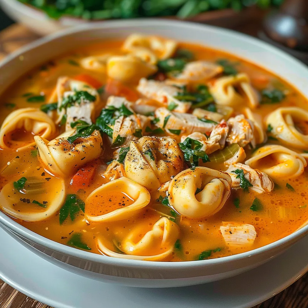 Creamy Chicken Tortellini Soup