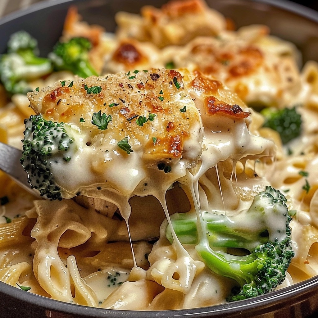 How to Make Chicken and Broccoli Alfredo Bake